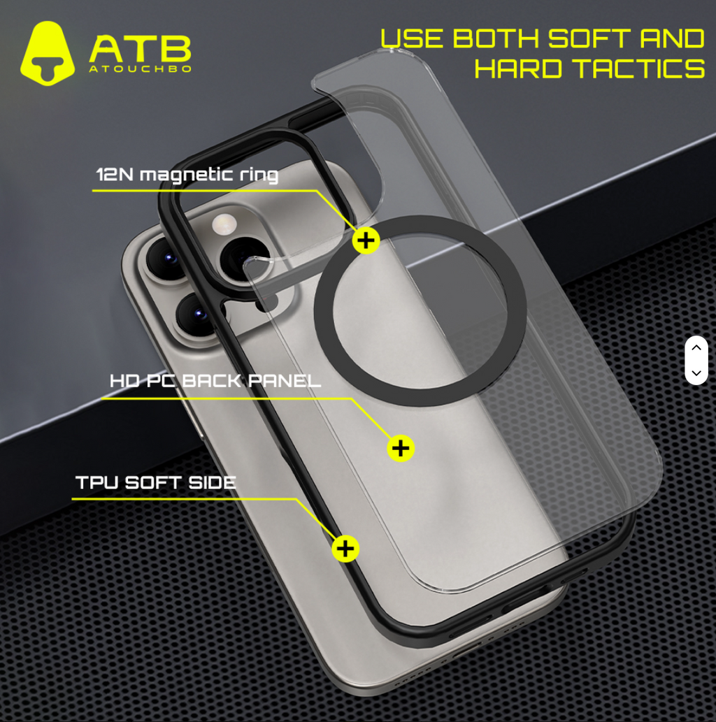 ATB Anti-Shock Magnetic Phone Case for iPhone – Durable, Waterproof & Stylish Protection